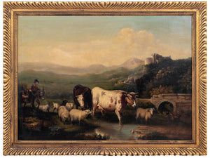 After Eugene Verboeckhoven "Passing the Brook" Oil (9643235410227)