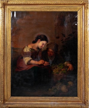 After Bartolome Murillo "Little Fruitseller" Oil on Canvas (9643161387315)