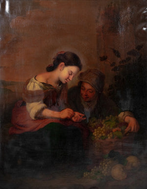 After Bartolome Murillo "Little Fruitseller" Oil on Canvas (9643161387315)