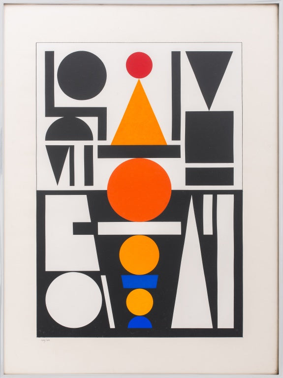 Auguste Herbin "Vin" Screenprint, 1959