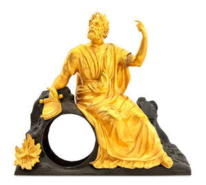 French Empire Style Philosopher Bronze Clock Mount