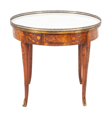 Louis XV Style Kingwood Marquetry Bouillotte Table