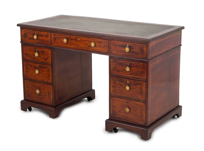 Victorian Mahogany Pedestal Desk