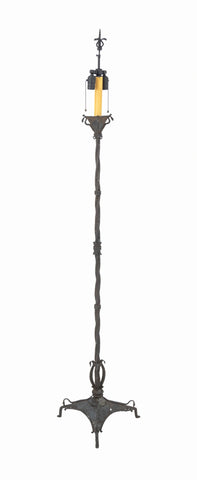 Edgar Brandt Style Wrought Iron Floor Lamp
