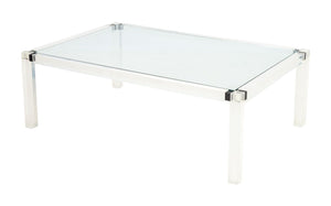Mid-Century Modern Glass & Lucite Coffee Table (9894424183091)