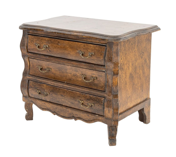 French Provincial Style Walnut Miniature Commode