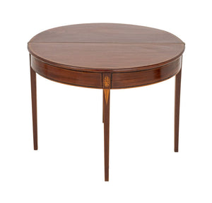 George III Style Mahogany D-Shaped Card Table
