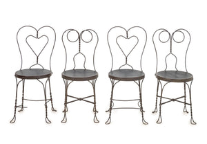 Wrought Iron Side Chairs, 4