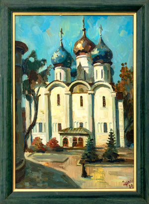 V. E. Gurev "In Zagorsk" Oil on Canvas, 1989