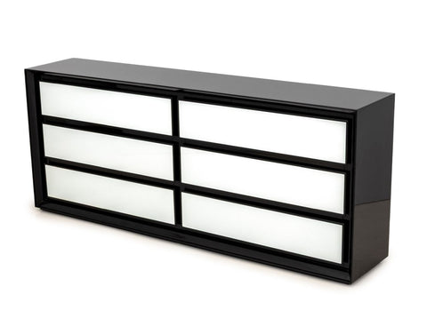 Modern Black & White Lacquered Dresser