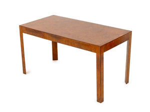 Milo Baughman Burl Wood Writing Table