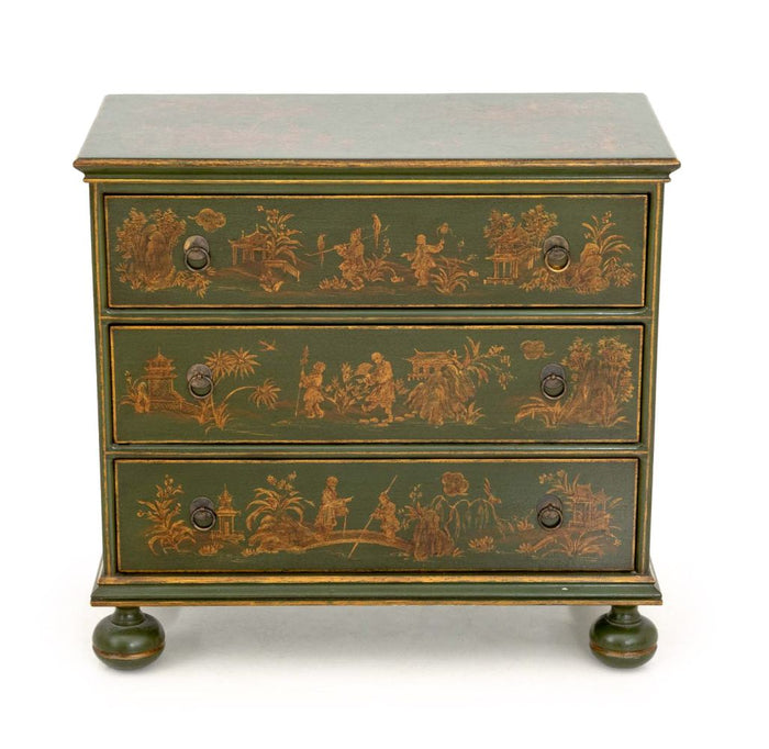 William & Mary Style Green Chest of Drawers