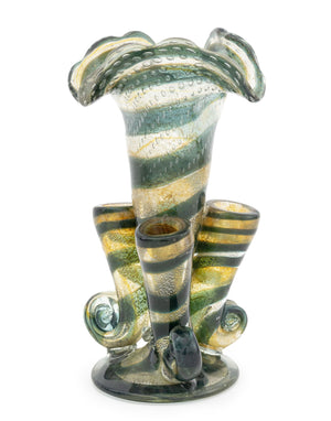 Italian Striped Art Glass Epergne