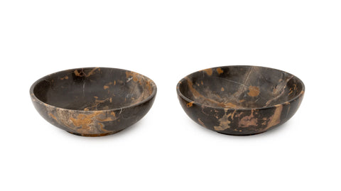 Marble Centerpiece Bowls, Pair