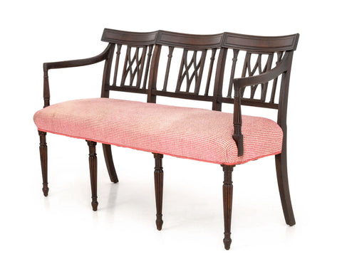 Federal Style Mahogany Three-Seat Bench