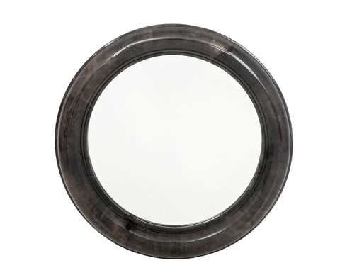 Karl Springer Style Goatskin Circular Mirror