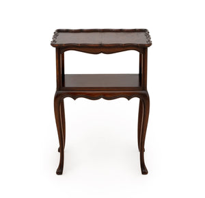 Queen Anne Style Two-Tier Mahogany Side Table