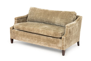 Contemporary Green Chenille Upholstered Sofa