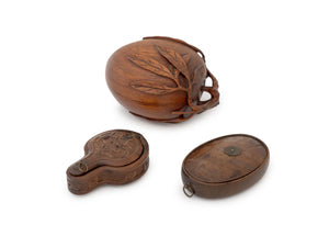 Chinese & Japanese Carved Wood Boxes, 3