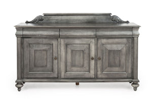 Ethan Allen "Saxon" Gray Wood Sideboard