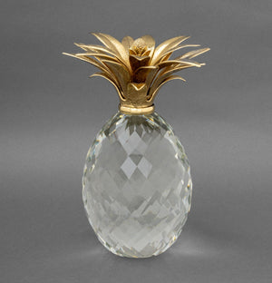 Eichholtz Pineapple Form Brass & Crystal Sculpture