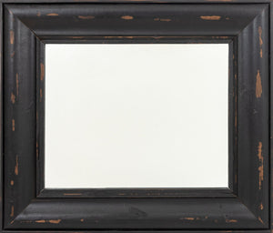 Rustic Ebonized Wood Framed Mirror