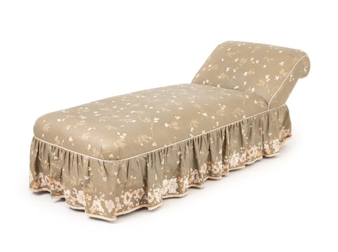 Victorian Floral Upholstered Chaise Longue
