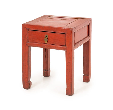 Chinese Red Lacquer Side Table