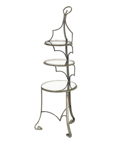 French Wrought Iron Three-Tier Serving Stand
