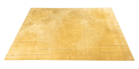 Modern Geometric Beige Carpet, 12' 7
