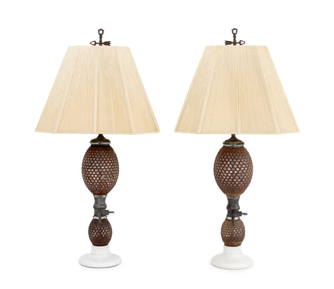French Briet Brevete Seltzer Bottle Table Lamps, 2