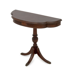 Neoclassical Style Mahogany Demilune Table
