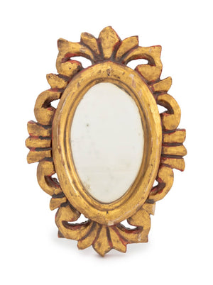 Baroque Style Giltwood Framed Small Mirror