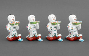 Herend Painted Porcelain Figural Open Salts, 4