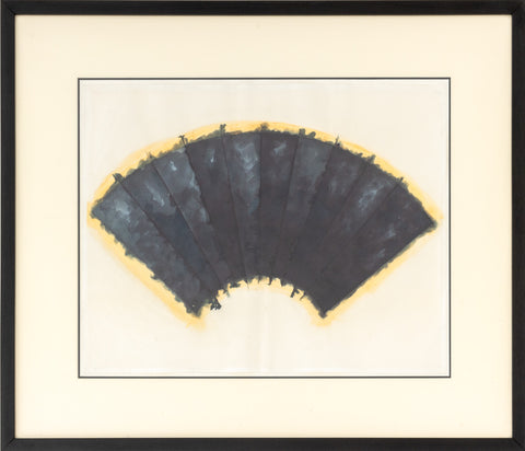 Joseph Gardella Black Fan Study Mixed Media