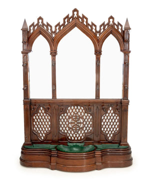 American Gothic Style Rosewood Hall Tree