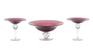Amethyst Glass Tazzas, 3