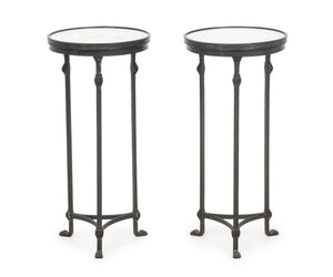 Theodore Alexander Mirrored Side Tables, Pair