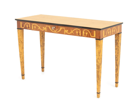Neoclassical Style Marquetry Console Table