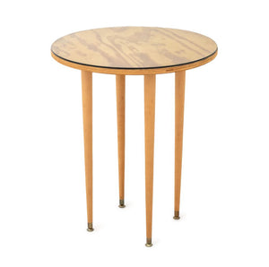 McCobb Style Circular Mahogany Side Table