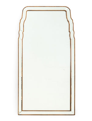 Maison Jansen Style Gilt Metal Cushion Cut Mirror