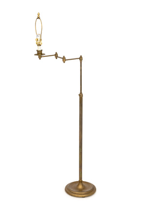 Modern Brass Swing-Arm Floor Lamp