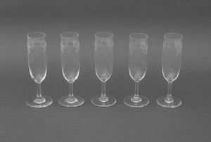Baccarat Crystal "Sevigne" Champagne Glasses, 5