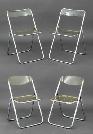 Giancarlo Piretti "Plia" Style Folding Chairs, 4