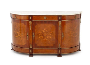 French Empire Style Marble Top Mahogany Sideboard