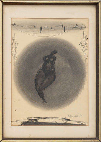 Agudelo Abstract Venus Ink on Paper, 20th Century