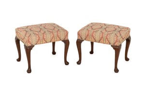 Kittinger Colonial Williamsburg Mahogany Stools, 2