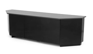 Postmodern Black Lacquer & Granite Sideboard