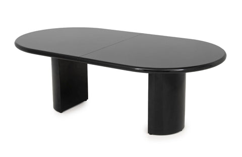Intrex Postmodern Black Lacquered Dining Table