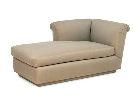R. Jones Golden Sheen Upholstered Chaise Longue